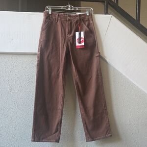 NWT, Nice Brown Straight Leg, Mid Rise Pants By Hot Kiss